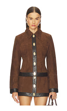 retrofete Nanna Jacket in Chocolate & Tobacco from Revolve.com | Revolve Clothing (Global)