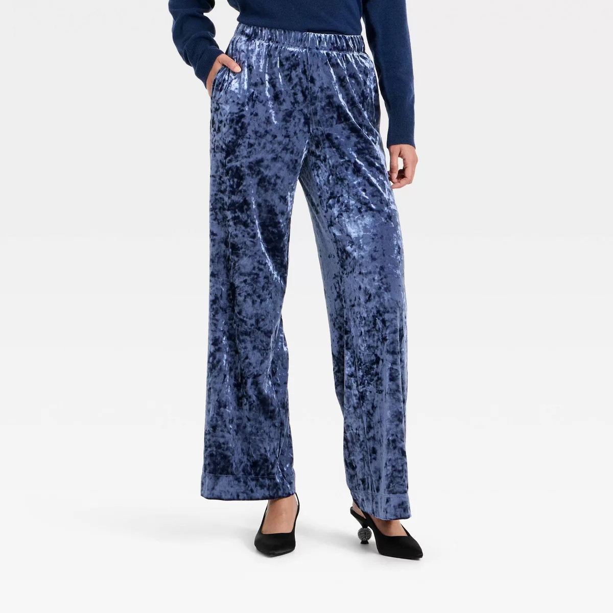 Women's Crushed Velour Pull-On Pants - A New Day™ | Target