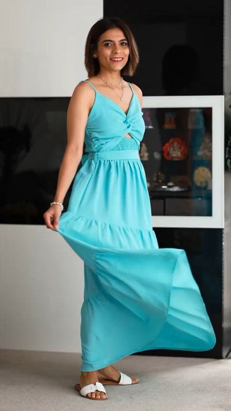 Twist Cutout Shirred Cami Maxi Dress in Mint Summer Dress Holidays Dress Midi Dress Maxi Dress

#LTKtravel #LTKunder100 #LTKeurope