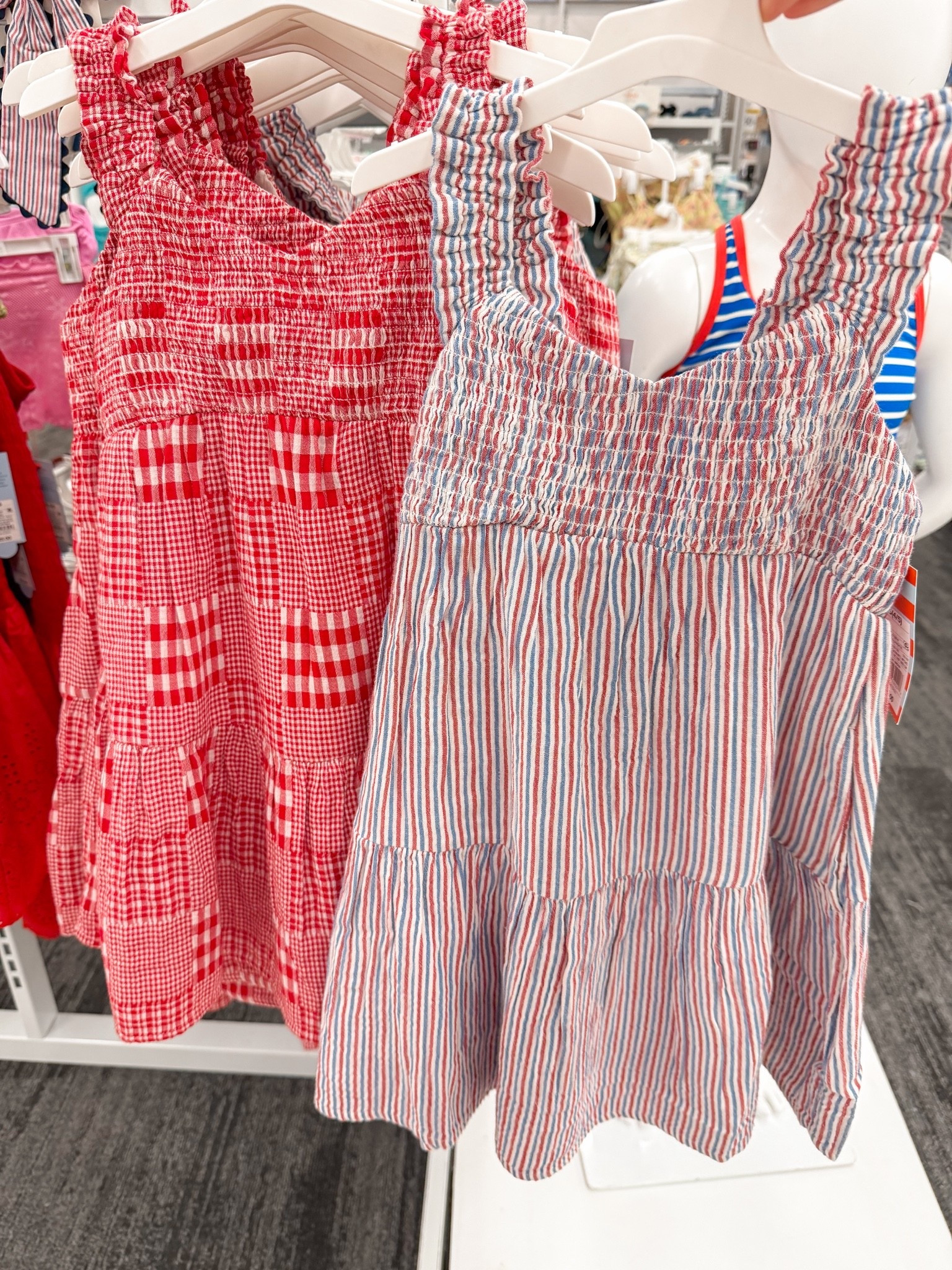 New girls red white and blue dresses!