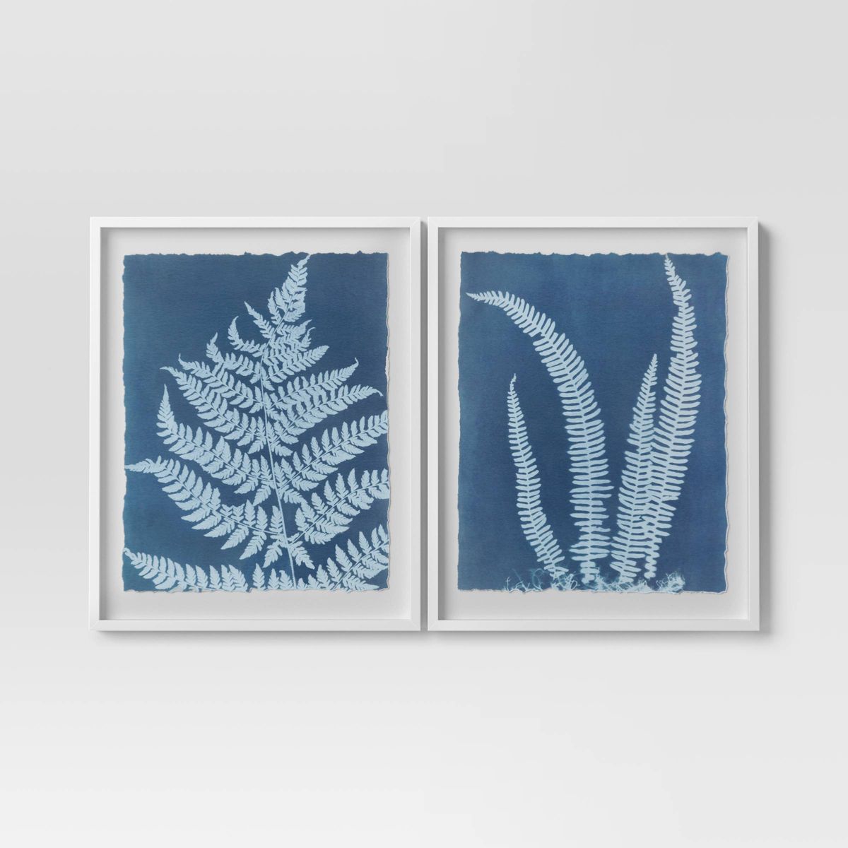 (Set of 2) 16" x 20" Float Mount Plant Print Framed Wall Poster Set White - Threshold™ | Target