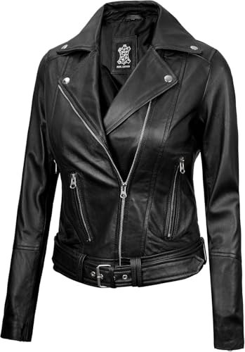 fjackets Leather Jacket Women Our Soft Asymmetrical Leather Jacket for Women | [1309965] Ald Black, XL | Amazon (US)
