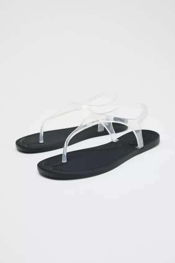 VINYL STRAP SANDALS | Zara US