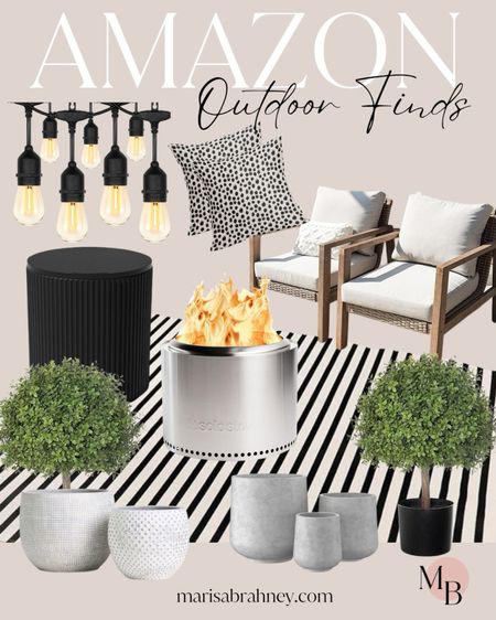 Patio and deck szn is here 🤩 and these Amazon outdoor finds are perfection ☀️ These accent chairs look so high-end, right? Pro tip: use some faux greenery outdoors for lower maintenance 🙌🏼 I’m loving the black and white accents to pull it all together. Which is your favorite piece? #amazonfinds #amazonoutdoor #amazonhome

#LTKGiftGuide #LTKSeasonal #LTKHome