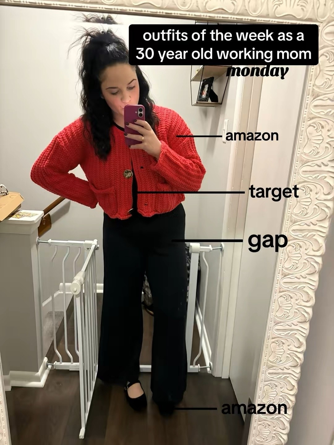 working mom outfit idea
working mom outfit 
comfortable work outfit 
red sweater 

#LTKootd #LTKFindsUnder50 #LTKFindsUnder100