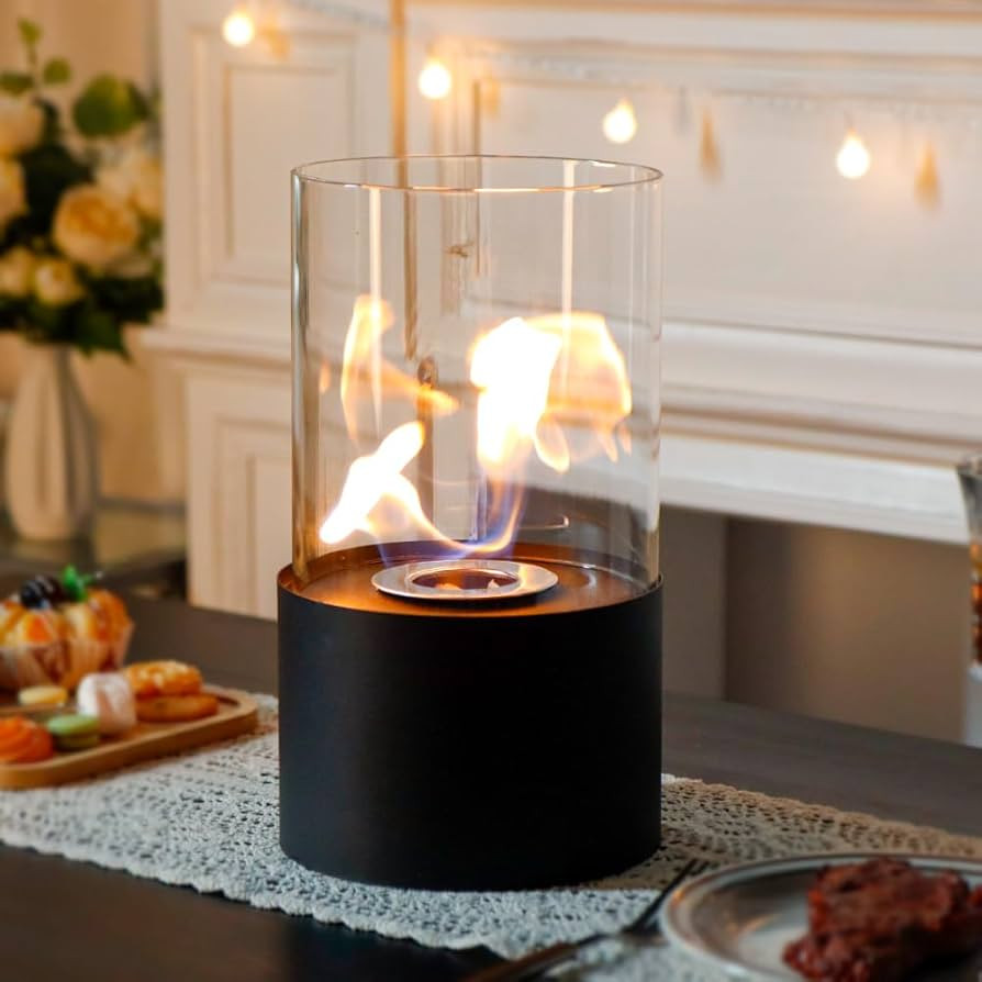 Tabletop Fire Bowl Pot|Indoor/Outdoor Portable Tabletop Fireplace–Clean-Burning Bio Ethanol Ven... | Amazon (US)