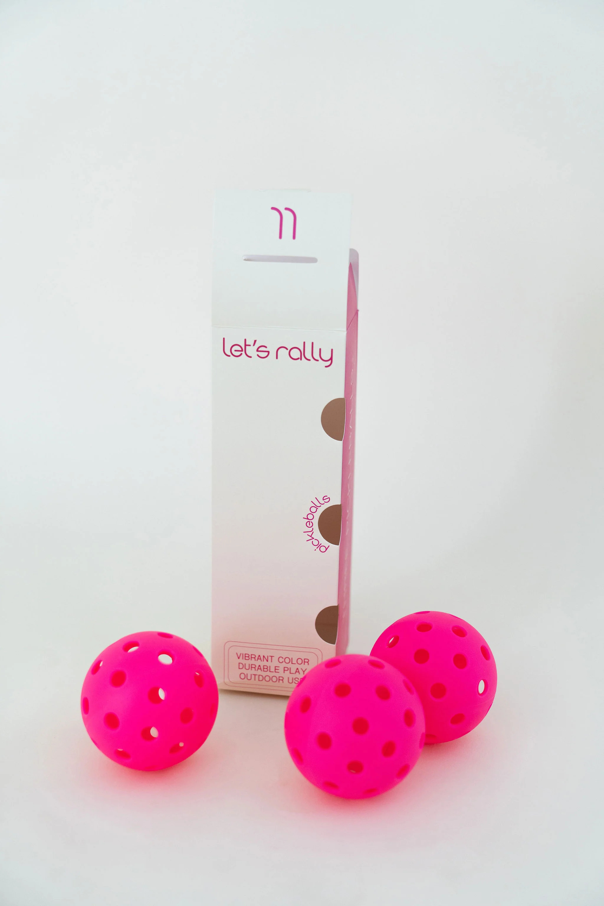 Pink Outdoor Pickleballs - Set of 3 | Let's Rally