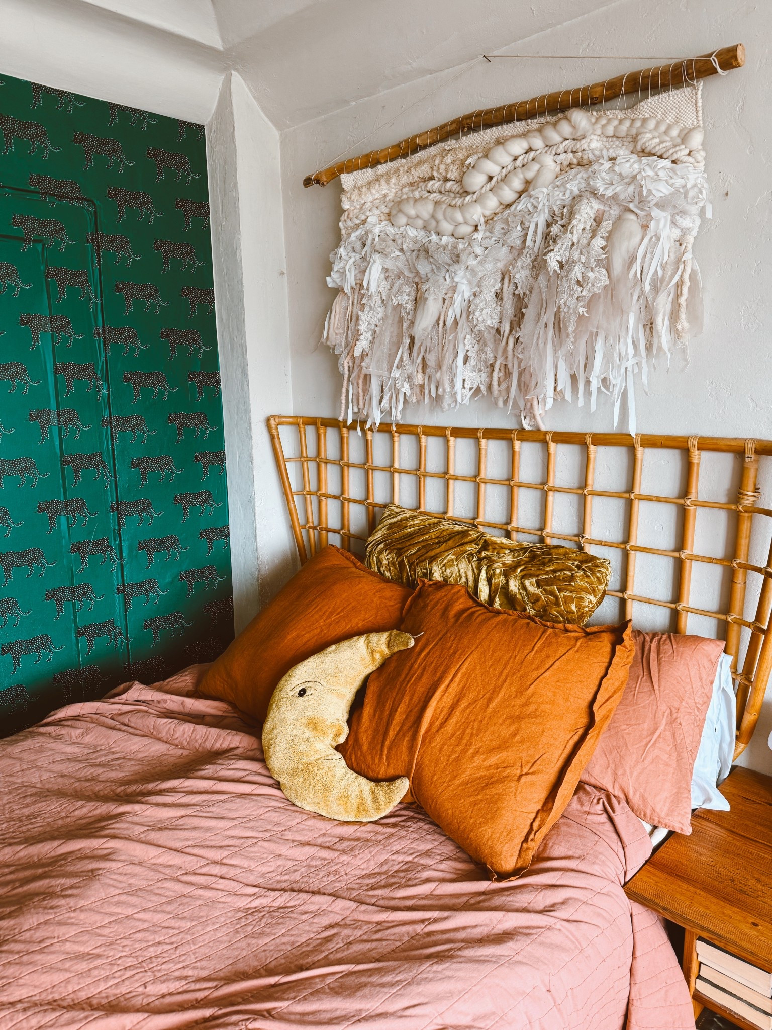 New pillows from Quince - i've been looking for the perfect large throw pillows for my bed and a rust salmon color and Quinn has great linen pillowcases. My BoHo bedroom. #boho #pillows #quince #linen 

#LTKHome