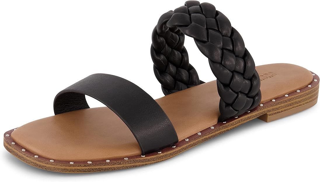 CUSHIONAIRE Women's Varro braided slide sandal +Memory Foam | Amazon (US)