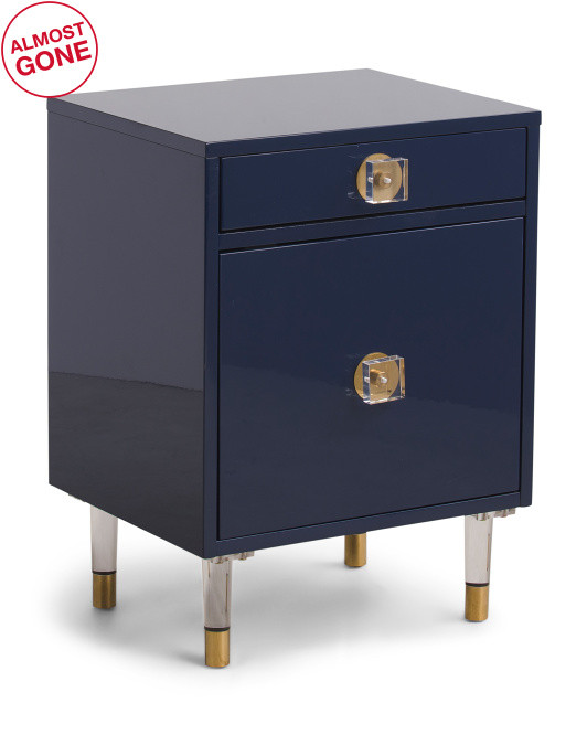 Araceli 1 Drawer High Gloss Side Table | TJ Maxx