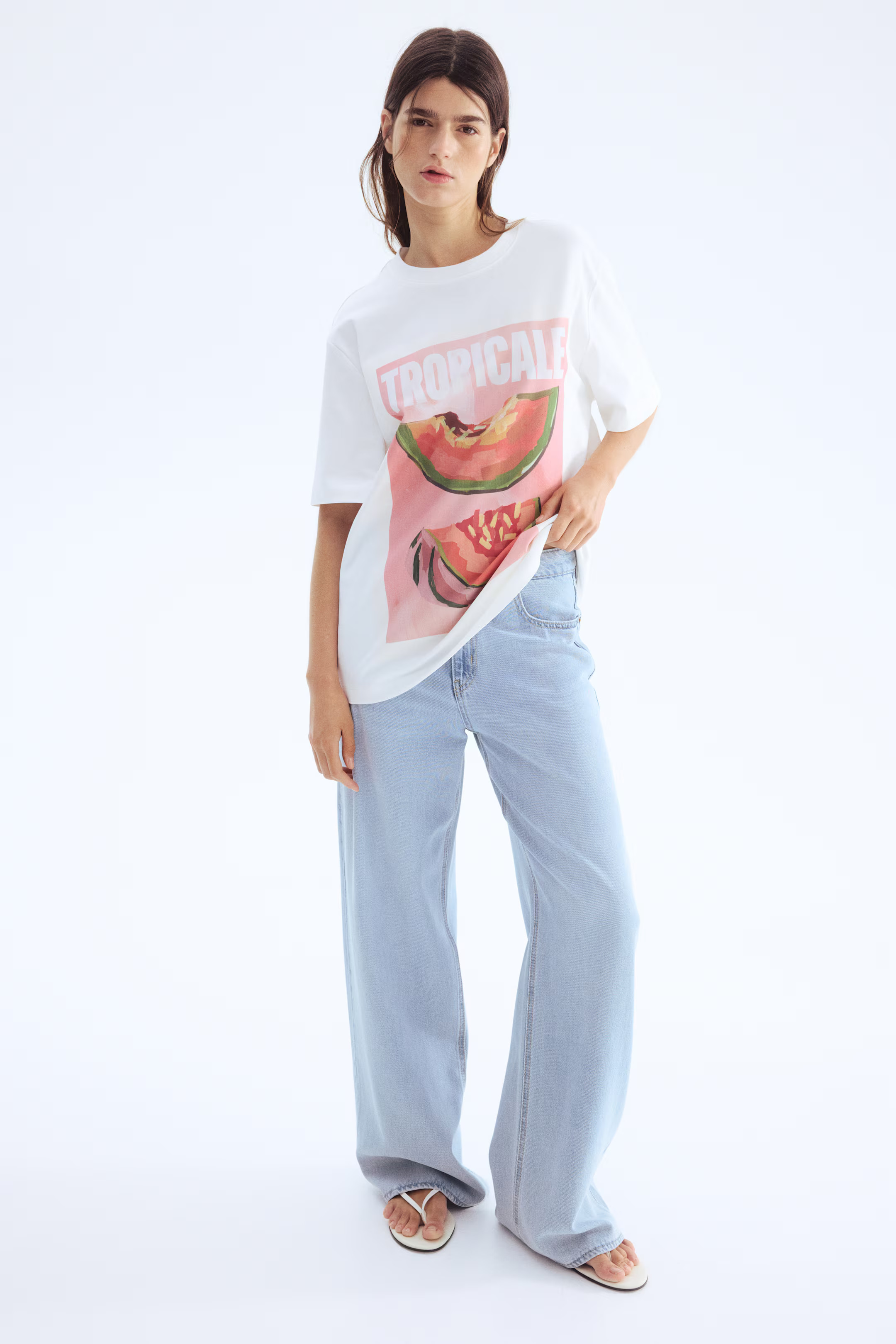 Bead-Embellished T-Shirt | H&M (US + CA)