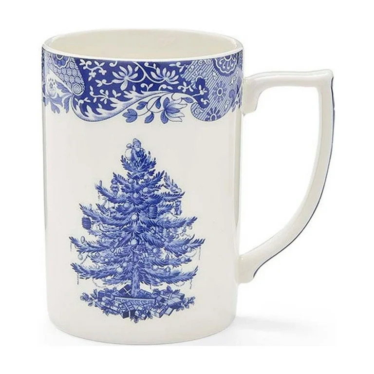Spode Blue Italian Christmas Mug, 12oz - Elegant Holiday Drinkware with Iconic Christmas Tree Mot... | Walmart (US)