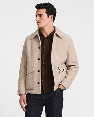 Textured Boucle Wool-blend Jacket | Express