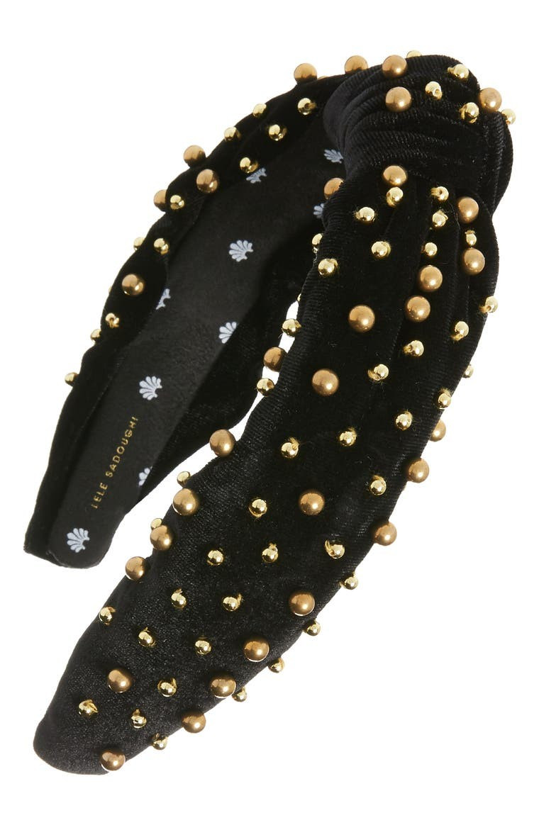 Lele Sadoughi Beaded Velvet Headband | Nordstrom | Nordstrom