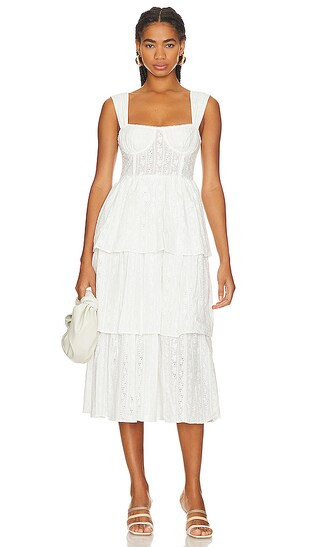 Corset Midi in White | Revolve Clothing (Global)