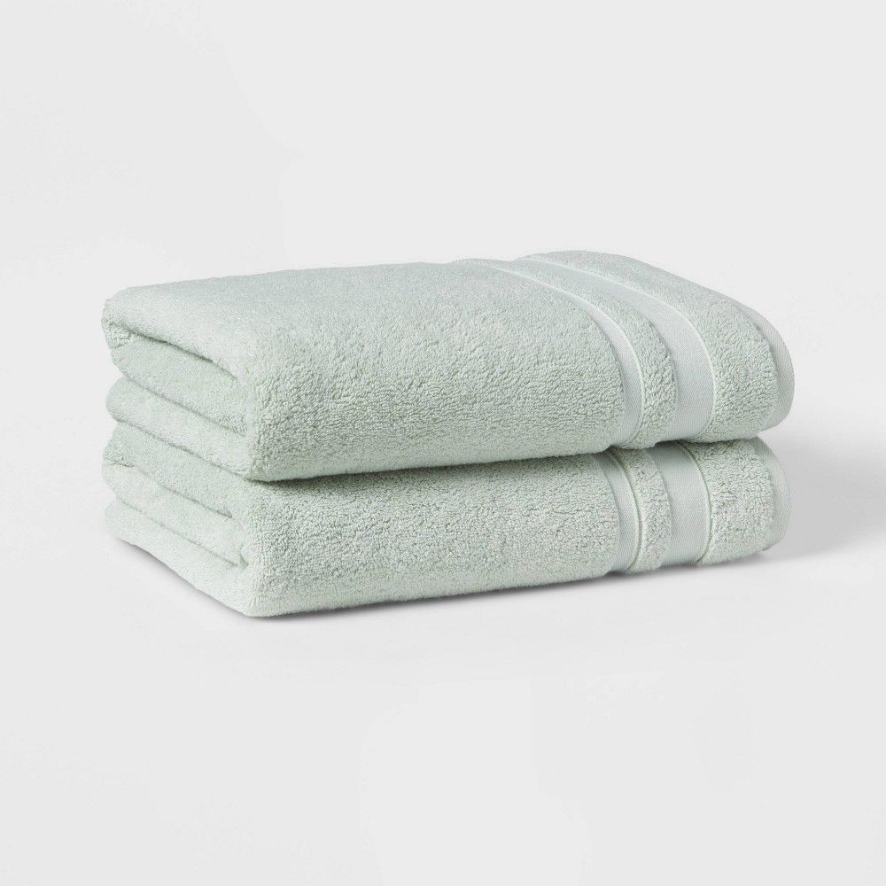 2pc Performance Value Bath Towel Set Green - Threshold | Target