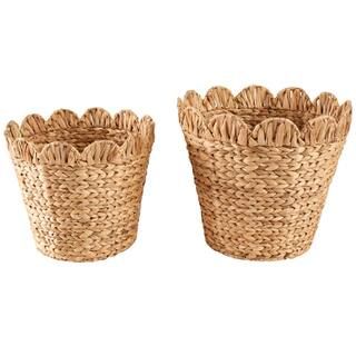 StyleWell Kids Scalloped Wicker Storage Baskets (Set of 2) FEH2111-05 - The Home Depot | The Home Depot