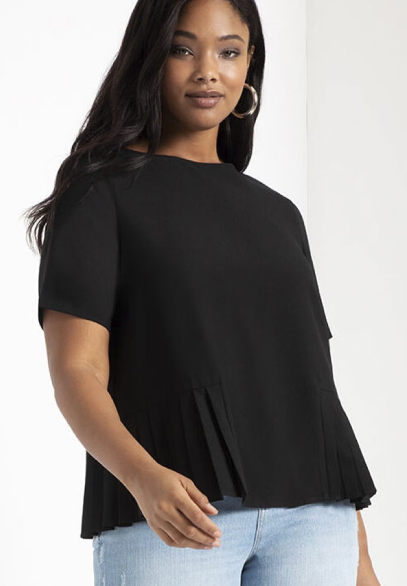 Pleated Hem Top | Eloquii