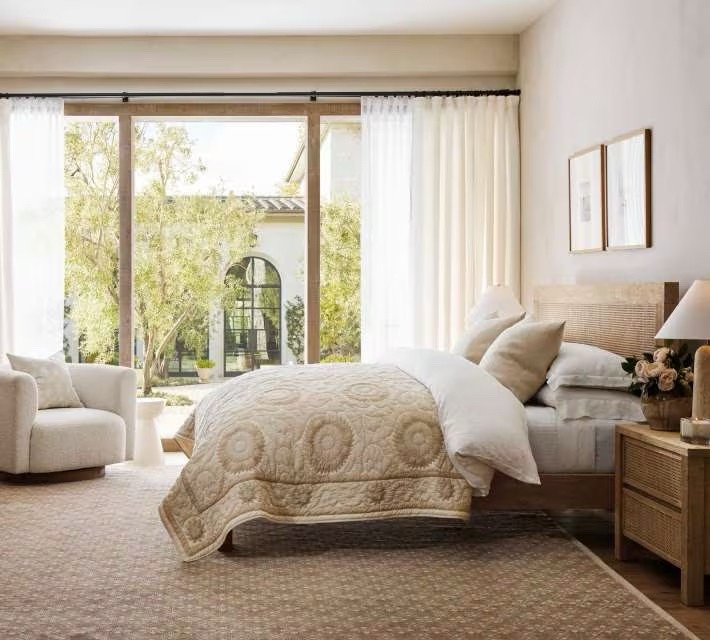 Serene mornings start here. Loving the warm neutrals, layered textures, and peaceful garden views in this dreamy bedroom setup.
#BedroomInspo #NeutralHome #CozyVibes #InteriorDesign #HomeStyle #ModernRustic #LTKHome #LTKInterior #DecorGoals #SereneSpaces #HomeAesthetic

#LTKHome #LTKSaleAlert #LTKStyleTip