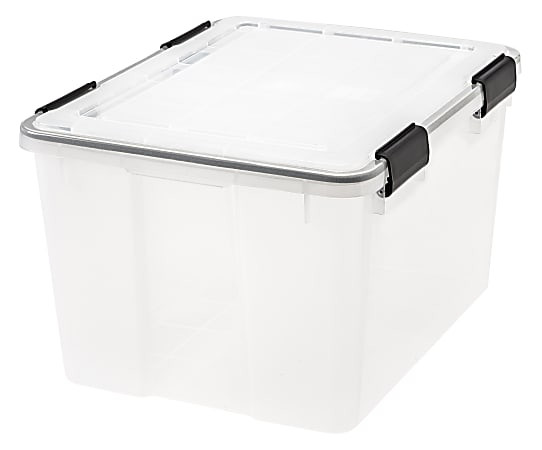 IRIS Weathertight Storage Container 46 Quarts 11 45 x 15 45 x 19 710  Clear - Office Depot | Office Depot and OfficeMax 