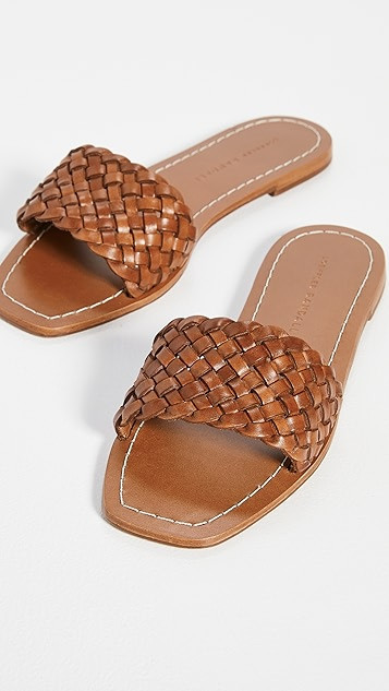Joey Woven Square Toe Slide Sandals | Shopbop