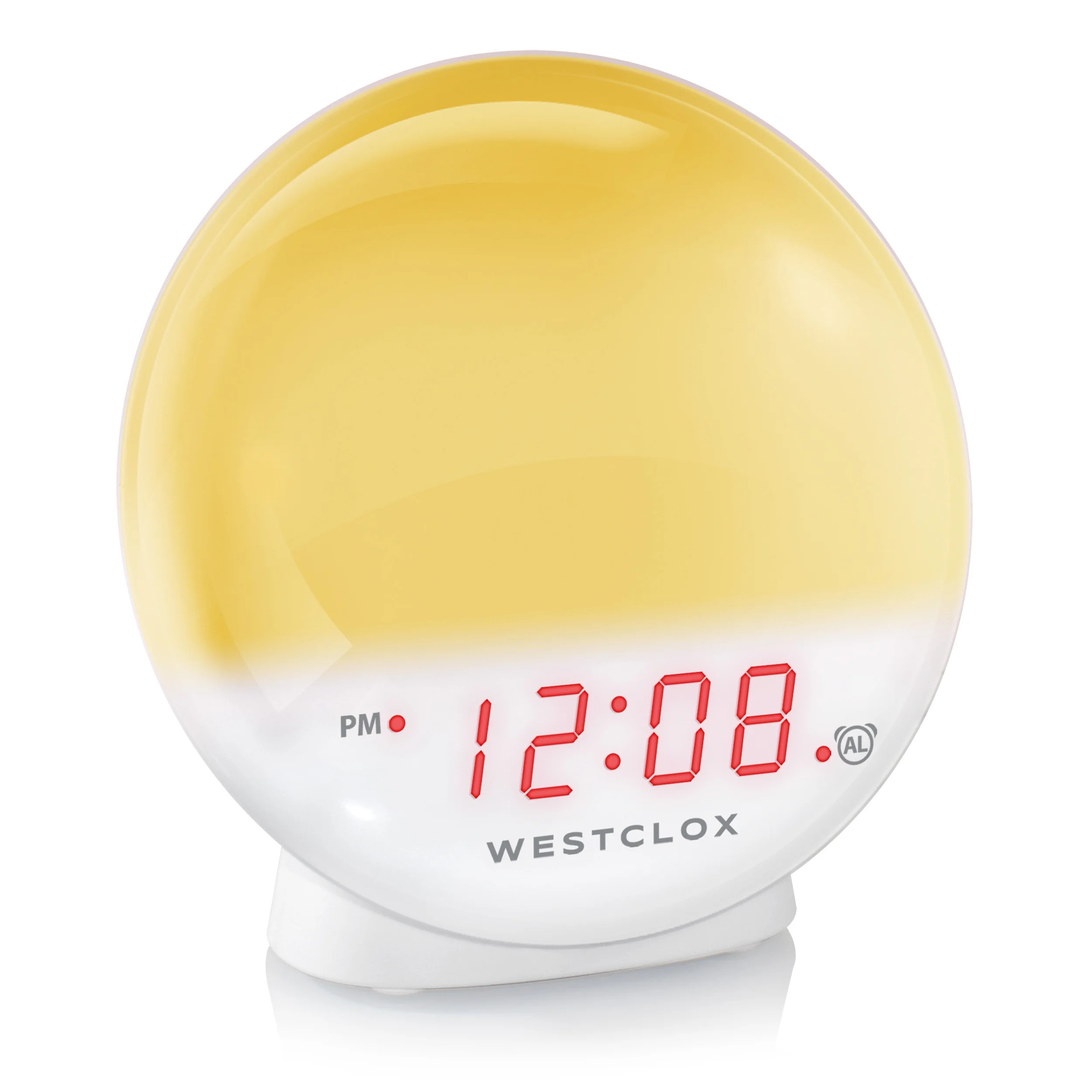 Westclox 5" White Electric Sunrise Simulator Alarm Clock with Digital LED Display and Dimmable Ni... | Walmart (US)