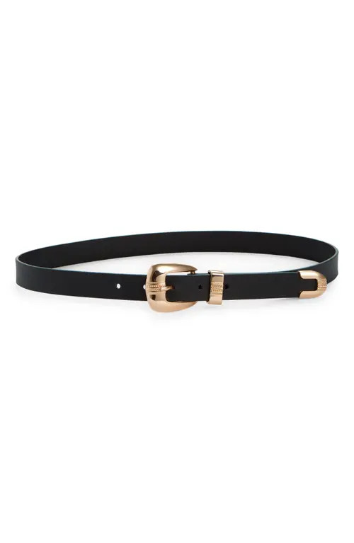 Petit Moments Etched Buckle Belt in Black at Nordstrom, Size X-Small | Nordstrom