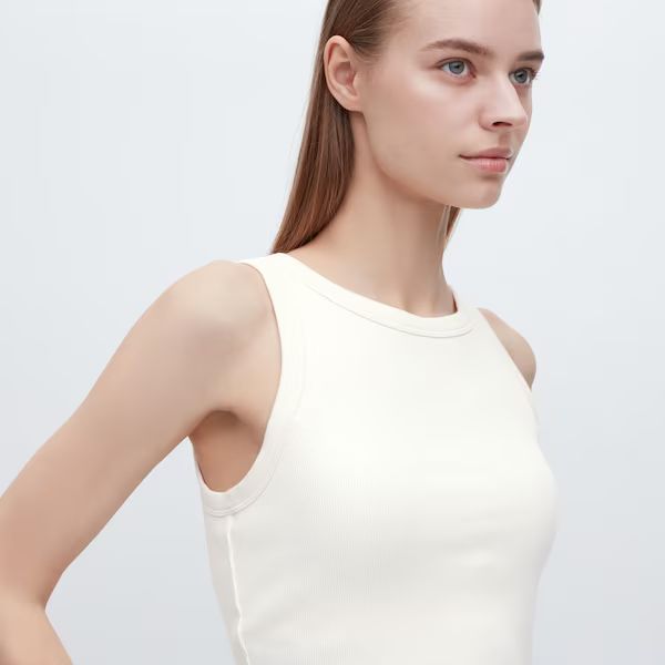 Ribbed Cropped Sleeveless Bra Top | UNIQLO (US)