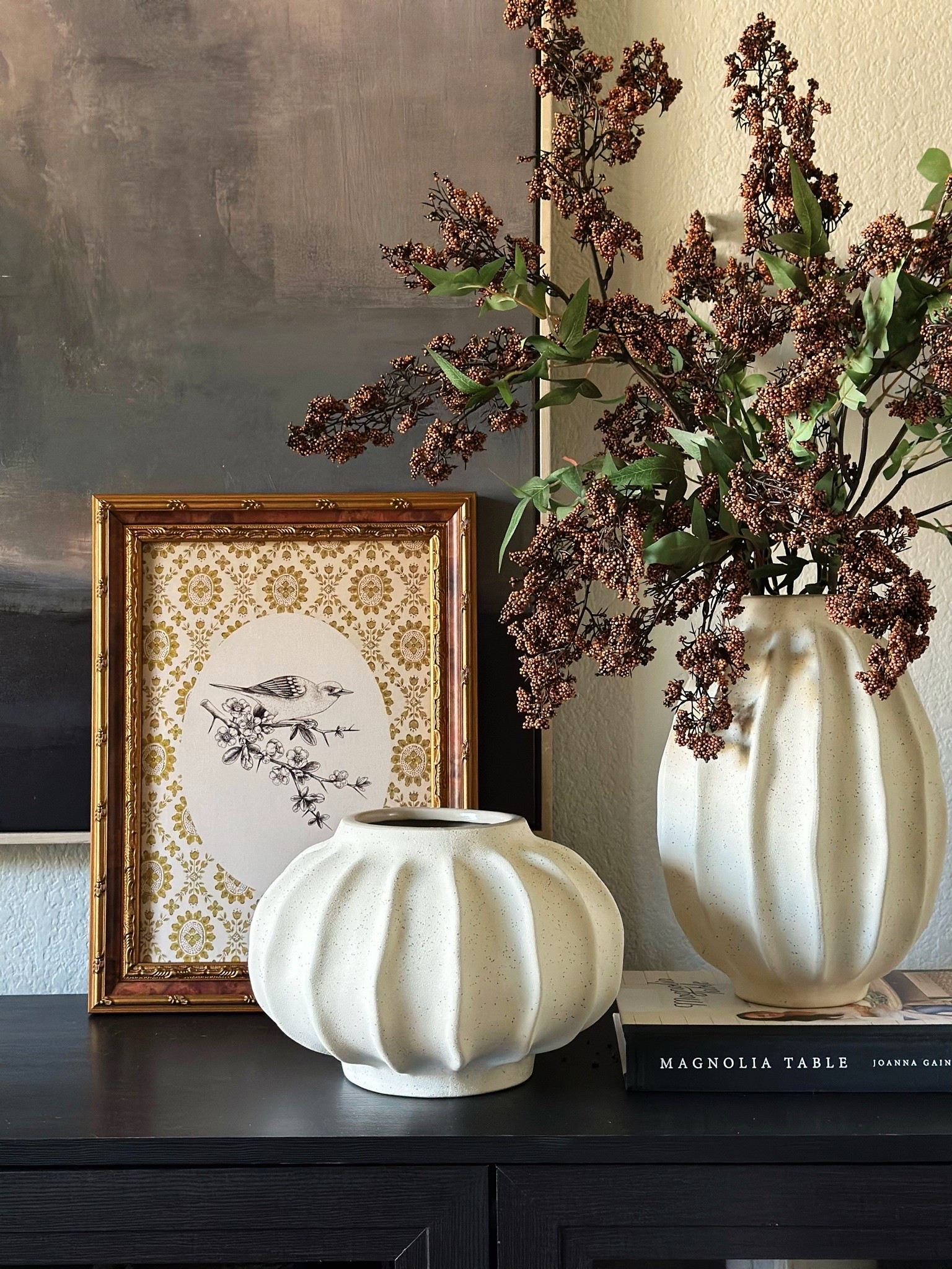 This artwork is such a statement piece! Love the patterns and colors! 🖼️🖤🫶🏼😊

#LTKHome #LTKSeasonal #LTKSaleAlert