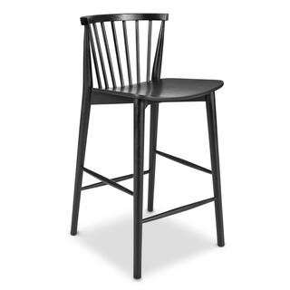 Ligna Counter Stool in Black | The Home Depot