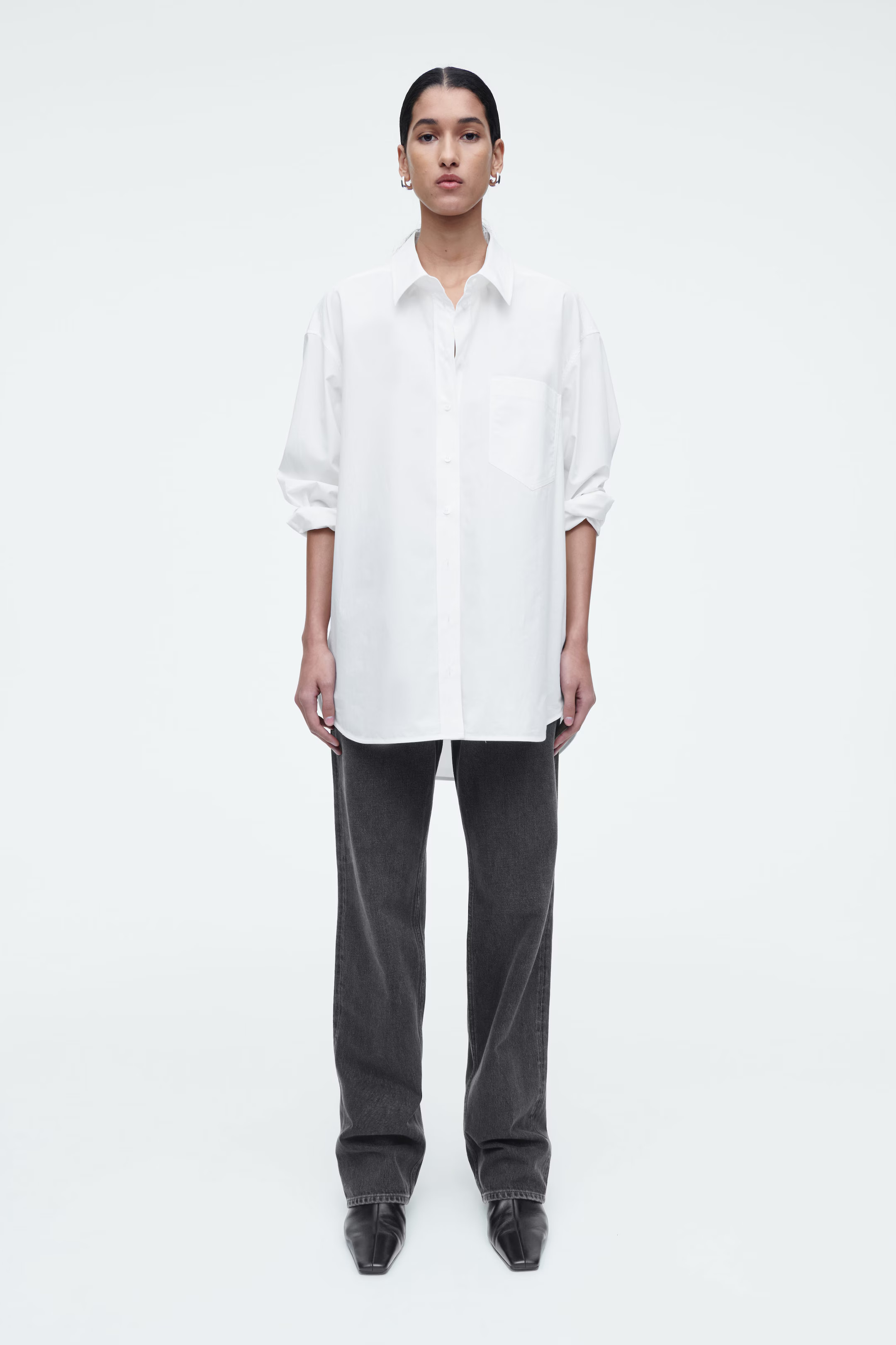 COLUMN STRAIGHT-LEG JEANS - FADED BLACK | COS (AU)