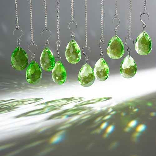 H&D HYALINE & DORA 10pcs Bauhinia Crystal Suncatcher Prisms Chandelier Beads Replacement 38mm Han... | Amazon (US)