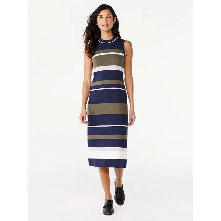 Free Assembly Women's Sleeveless Midi Sweater Dress, Sizes XS-XXL | Walmart (US)