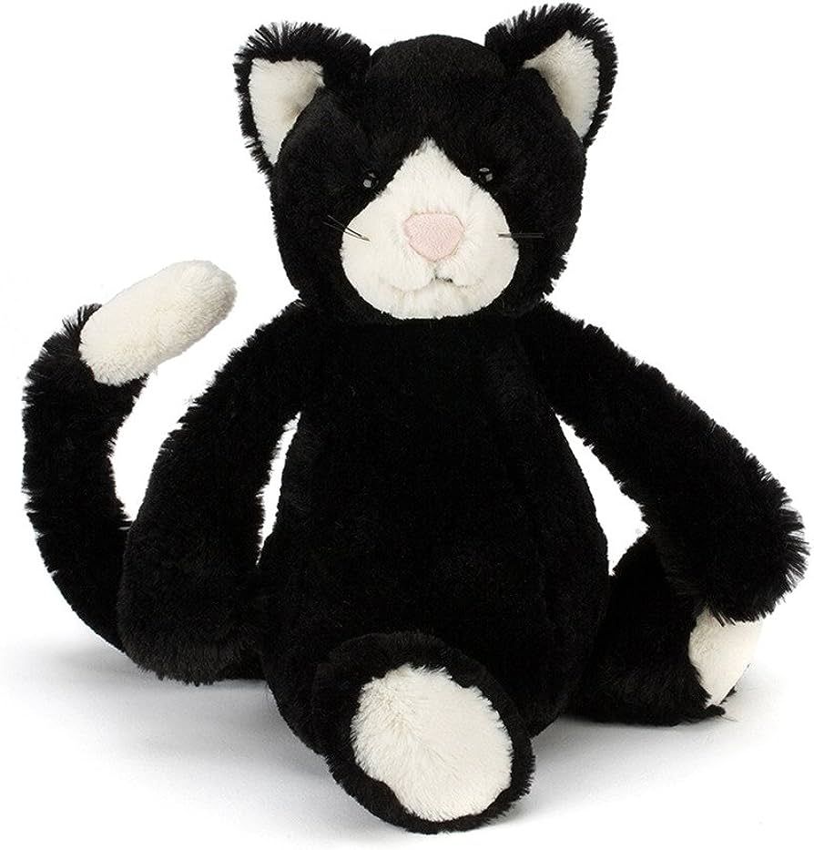 Jellycat Bashful Black and White Cat Stuffed Animal, Medium, 12 inches | Amazon (US)