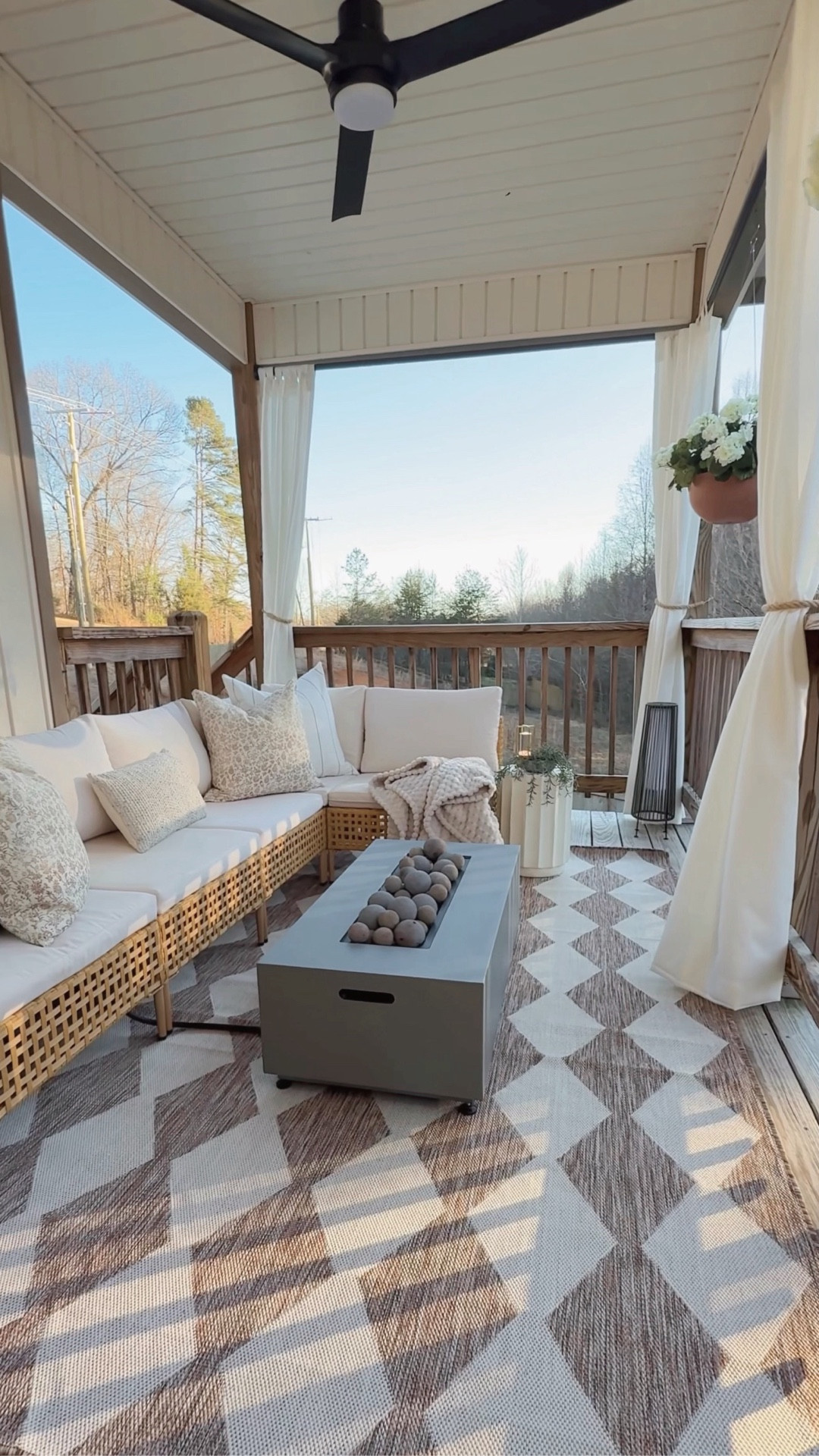 #Ad That’s better. 😌 I gave my small back porch a much-needed makeover in less than an hour with these high-impact pieces from @wayfair ✨
 
Comment PORCH and I’ll send you the links to my outdoor curtains, geometric area rug and everything else I used to freshen up my deck for spring. 

@wayfair #wishyouwerehere #outdoor #Wayfair #WayfairPartner #liketkit @shop.ltk

#LTKHome #LTKSpringSale #LTKSeasonal