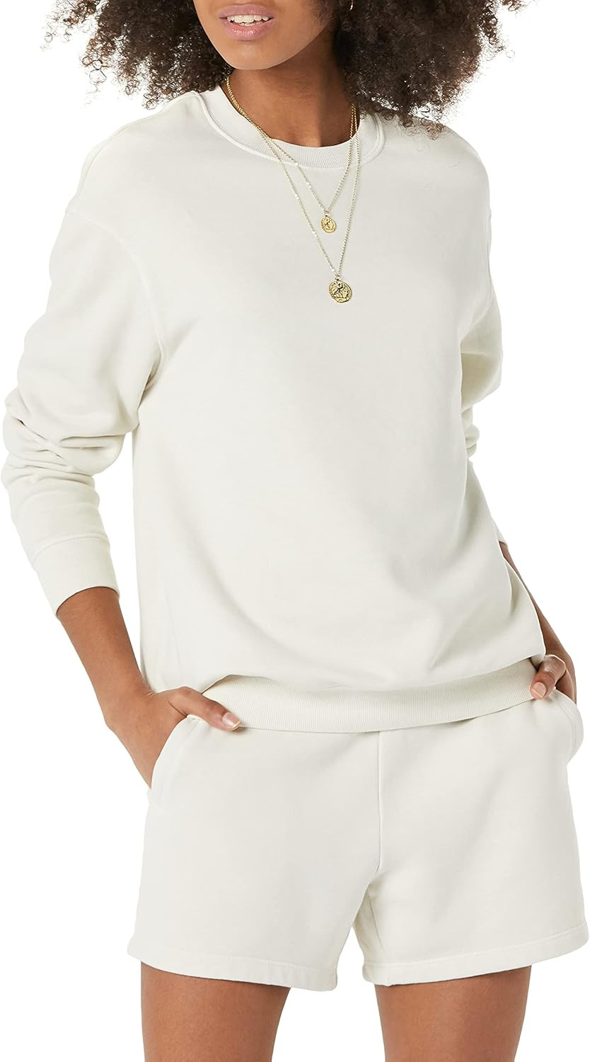 Goodthreads Women's Heritage Fleece Beefy Crewneck Sweatshirt | Amazon (US)