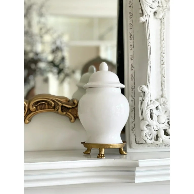 Charlton Home Round Pewter Claw Foot Accessory Tray | Walmart (US)