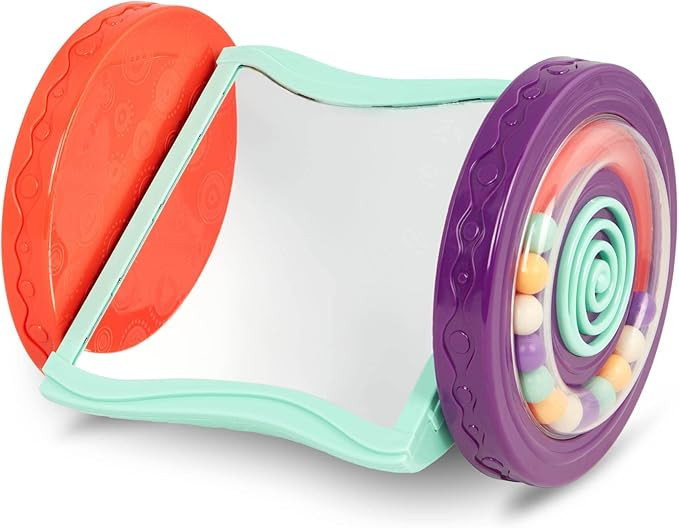 B. toys – Baby Toys Mirror with Rolling Sensory Wheels – Interactive Roly– Poly Mirror for ... | Amazon (US)