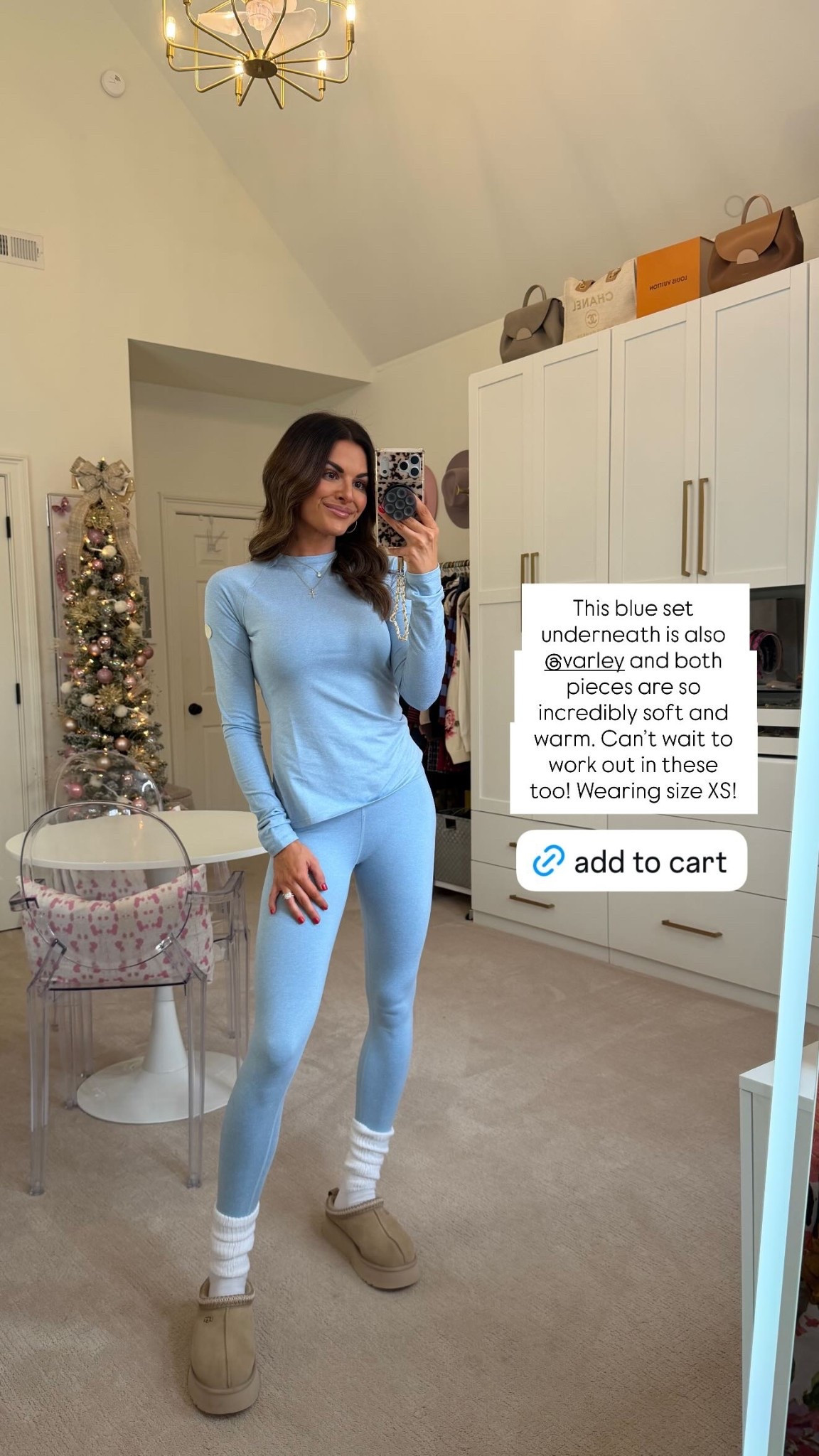 This blue set underneath is also Varley and both pieces are so incredibly soft and warm. Can’t wait to work out in these too! 

Wearing size XS!

#LTKSeasonal #LTKHoliday