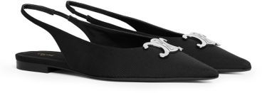 Celine Alma Triomphe flat slingback in gros-grain | 24S (APAC/EU)