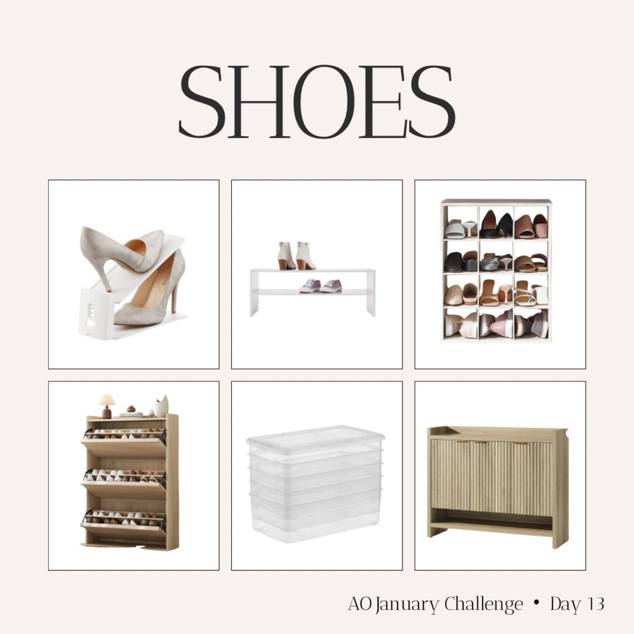 👟 SHOES! Day 13 of the #aullorganizedchallenge.

🔍 Today we’re only focusing on removing shoes that aren’t being worn.

Remove shoes that:

• Don’t FIT
• Don’t get WORN
• You don’t truly LOVE

👠 For the shoes you don’t want, ask yourself this:

• Are they in good condition? DONATE! 📦

• Are they falling apart? TRASH! 🚮

💪🏼 Still motivated? Awesome. Here’s a few ideas for storage.

• Individual shoe boxes (great to protect your investment and allow you to stack)

• Shoe racks
• Large totes: great to group out of season shoes, snow boots etc.
• Take advantage of any open shelving


#LTKStyleTip #LTKHome #LTKFamily