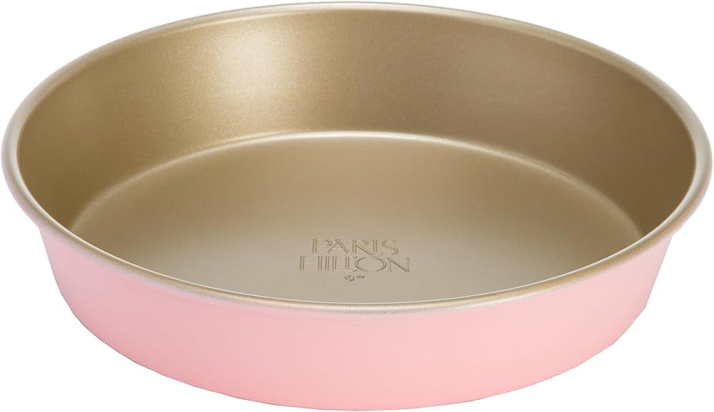 Paris Hilton Nonstick Carbon Steel Bakeware Collection, 9-Inch Round Cake Pan, Dishwasher Safe, M... | Amazon (US)