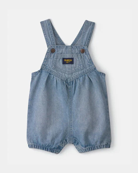 Baby Girl Vintage Inspired Denim Shortall - Medium Wash - OshKosh B'gosh | Carter's | Carter's Inc