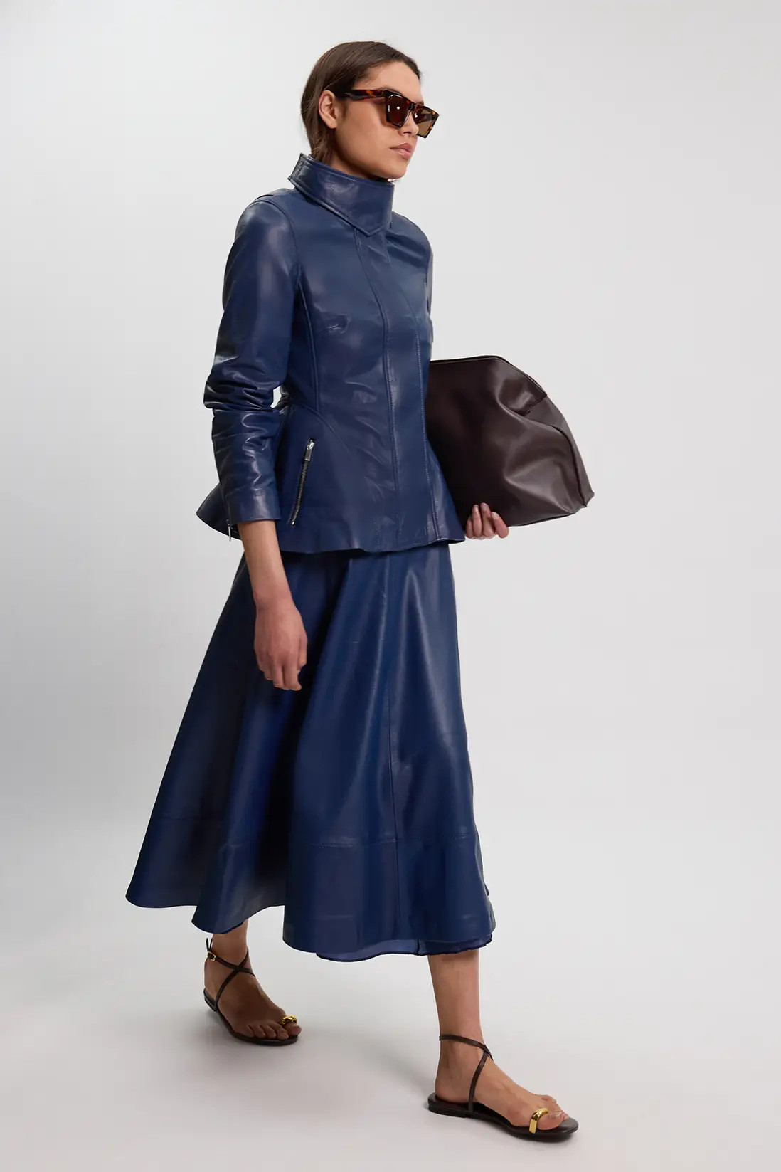 Leather Full Skirt | Karen Millen