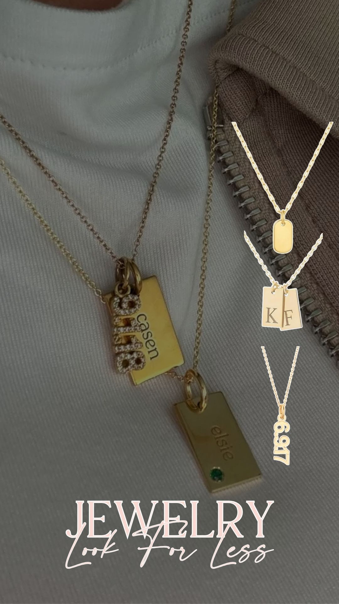 Daily jewelry stack with some custom pieces! found a few similar that are so cute 💕 

 #LTKgrwm #LTKootd