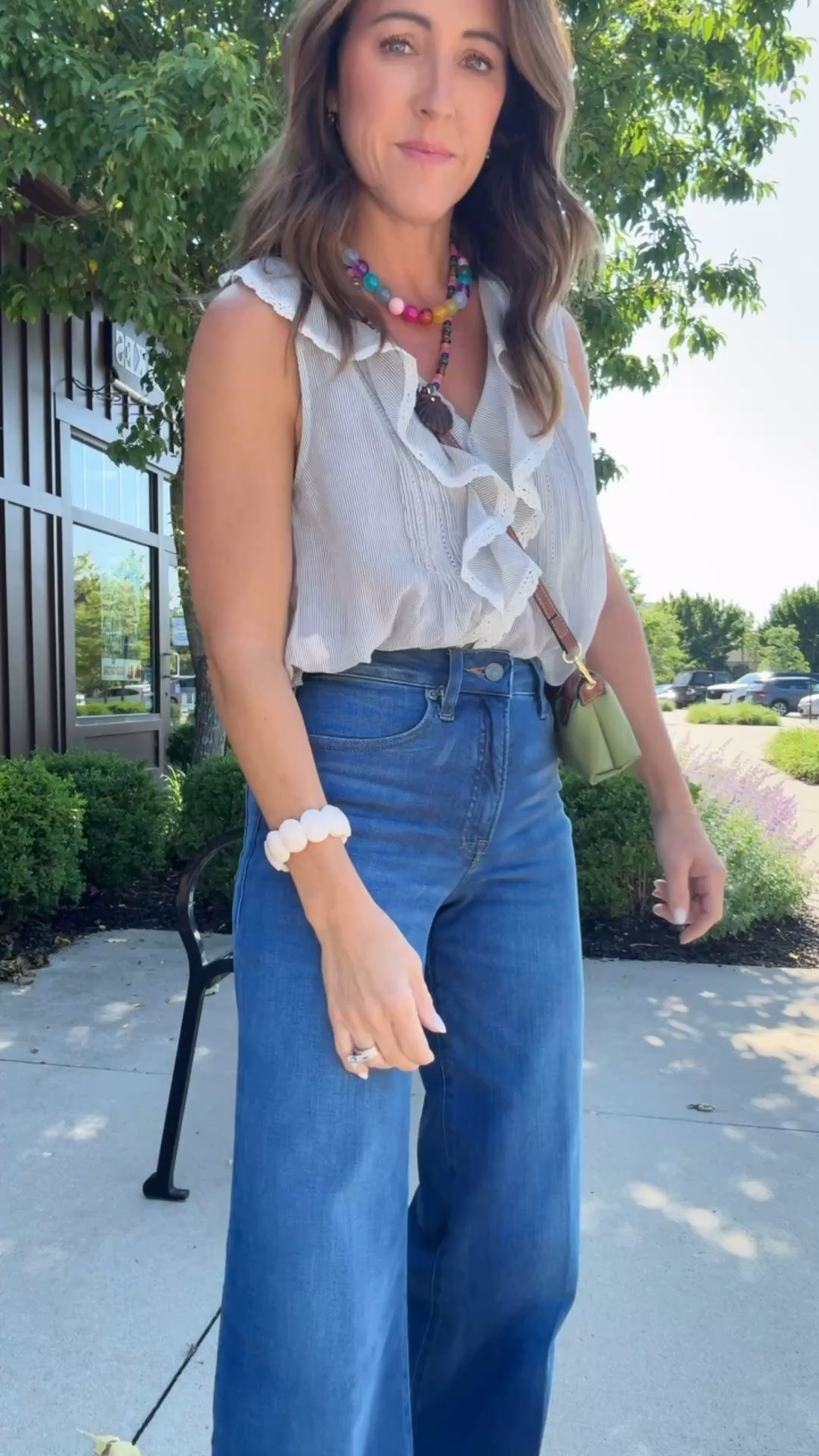 Must have outfit combo!!
A top favorite blouse now in a sleeveless option for Summer. Navy stripe
XS
Jeans tts, 0 regular

#LTKdayinmylife #LTKSeasonal #LTKOver40