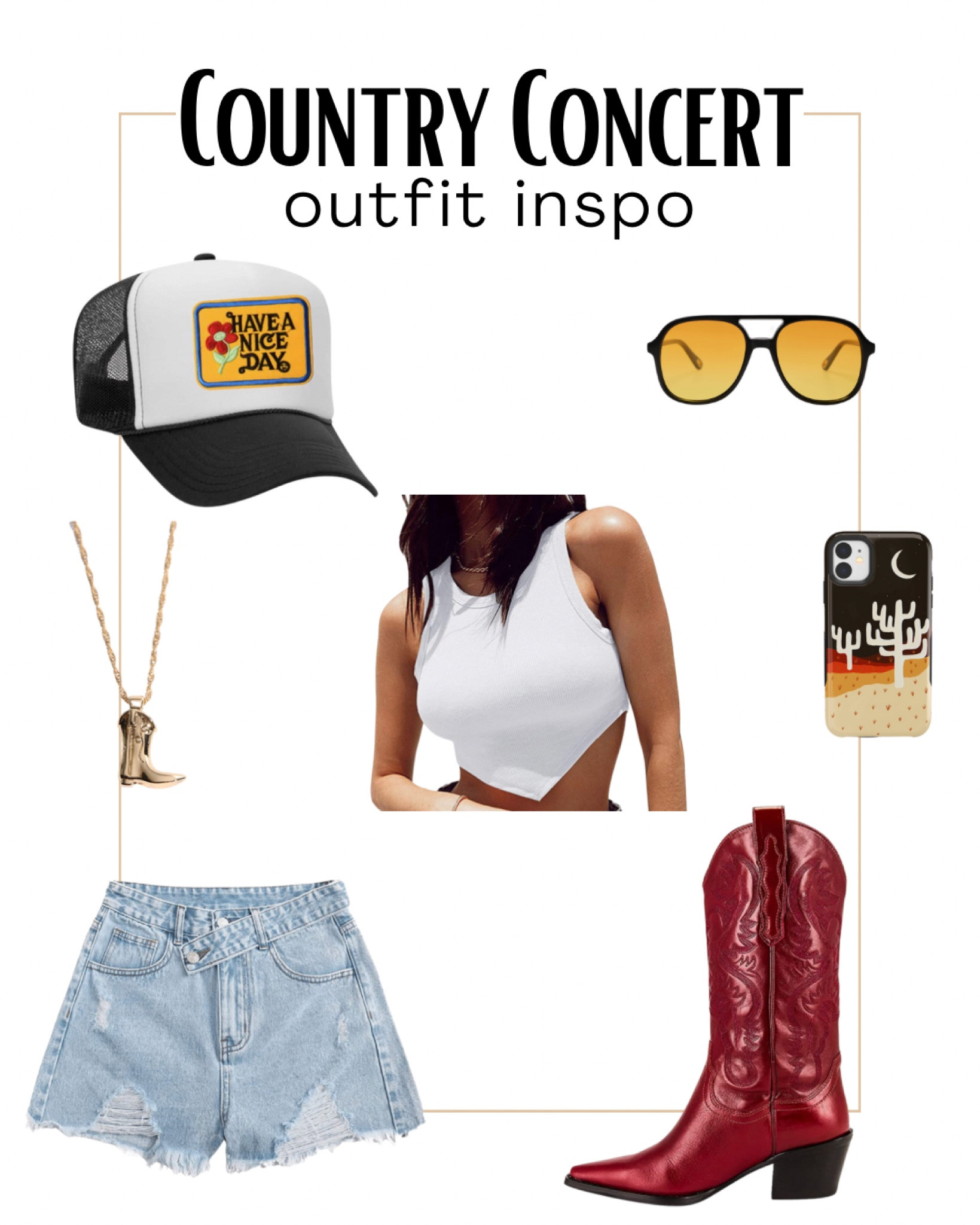 Country Concert Outfit Inspo 


Country concert outfit inspo, country concert summer, western summer, Coastal cowgirl, coastal cowgirl aesthetic, coastal cowgirl inspo, coastal cowgirl outfit inspo, western outfits, western aesthetic, western fashion, cowgirl boots, cowgirl aesthetic, cowgirl boots outfit, country concert outfit, nashville outfit, nashville fashion, NFR inspo, NFR fashion, outfit inspo, western outfit inspo, Amazon fashion, Amazon finds, Amazon haul

#LTKFestival #LTKstyletip #LTKFind