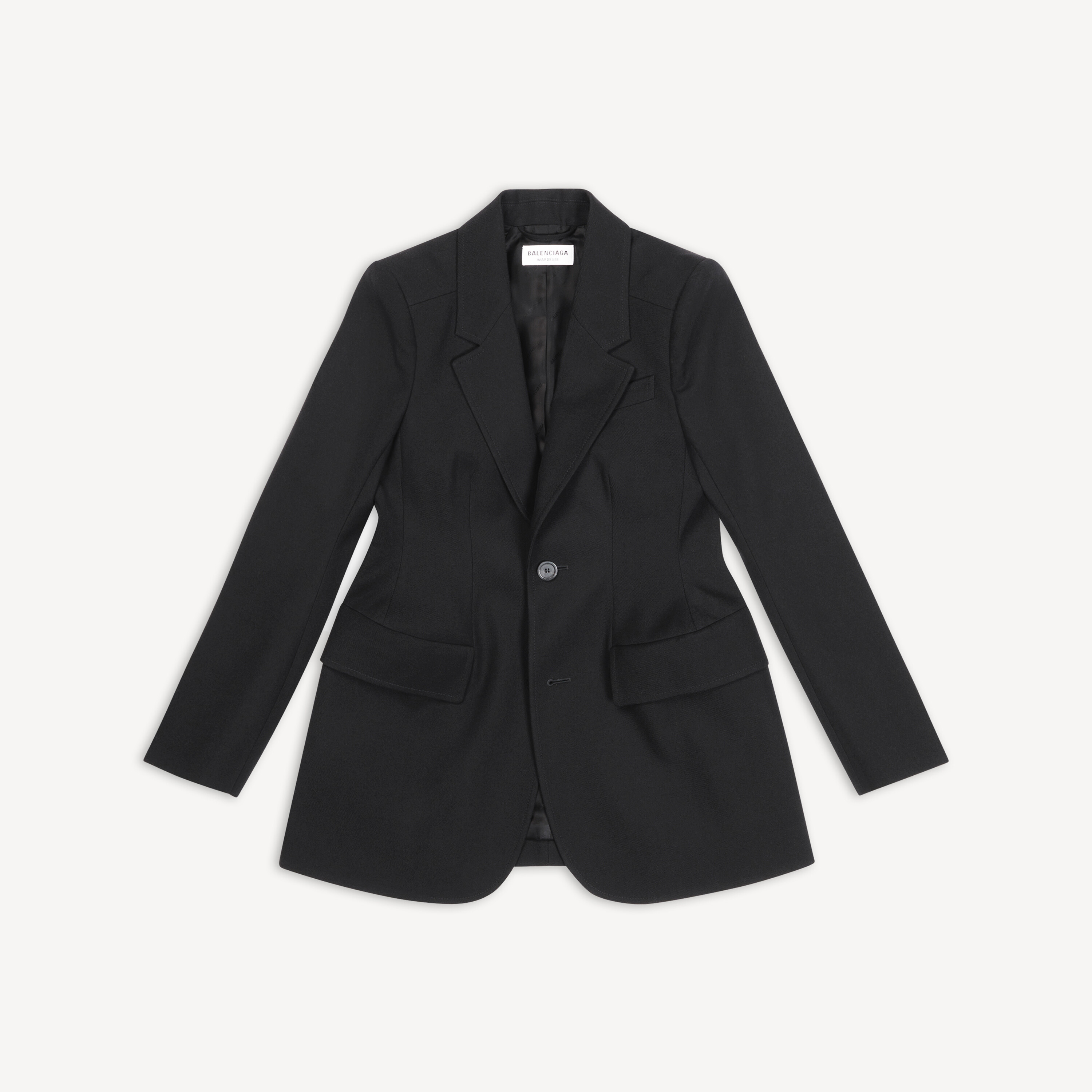 Balenciaga Hourglass Jacket Black - Woman - 6 - Virgin Wool | Balenciaga
