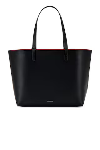 Mansur Gavriel Icon Large Tote in Black & Flamma from Revolve.com | Revolve Clothing (Global)