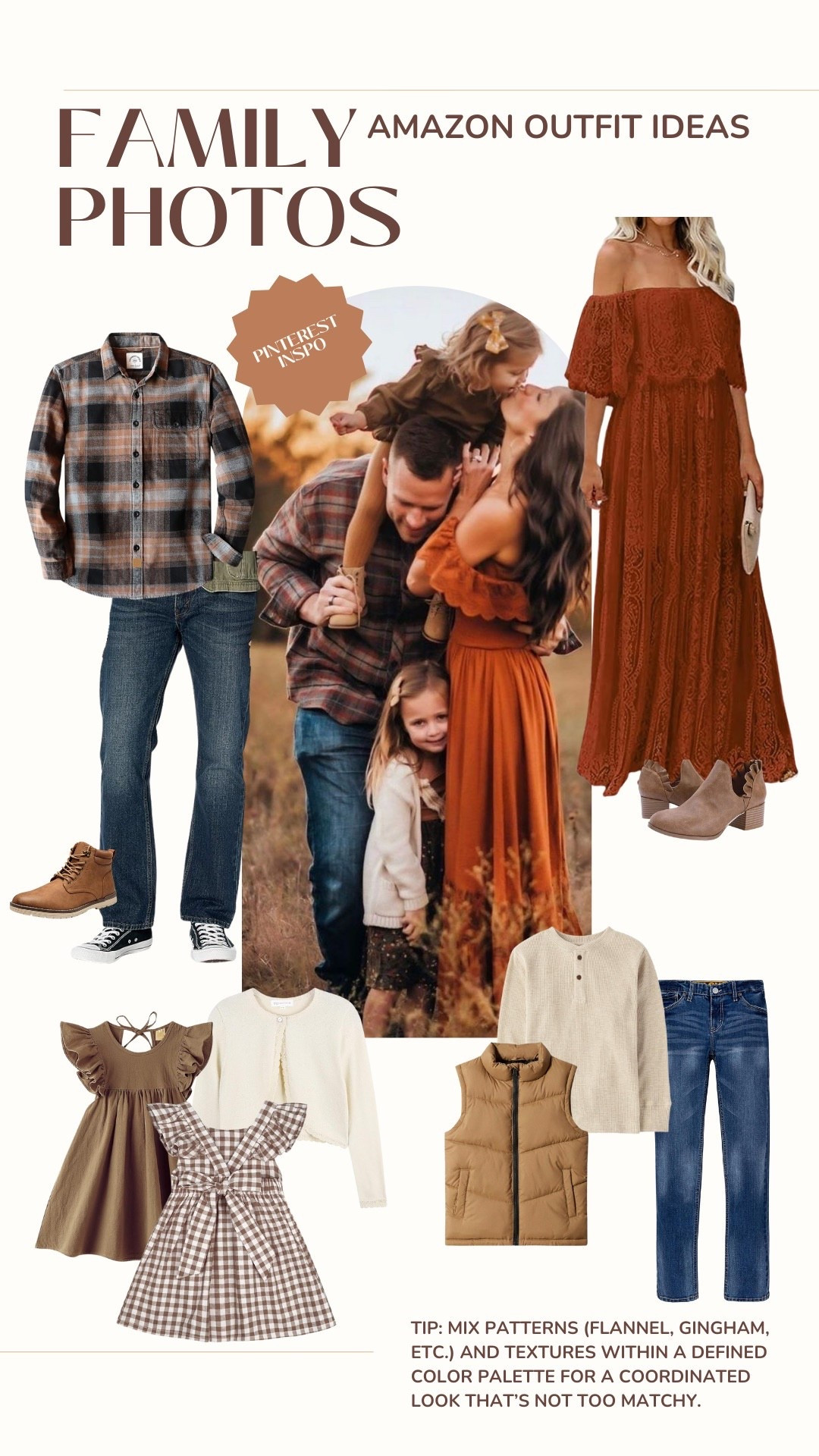 FALL FAMILY PHOTOS | Pinterest-inspired outfit inspo. That deep burnt orange in photos is perfection. All amazon! ✨📸

#LTKSeasonal #LTKStyleTip #LTKFamily

#LTKStyleTip #LTKSeasonal #LTKFamily